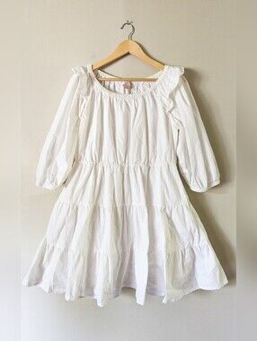 Rachel Parcell White Ruffle Dress